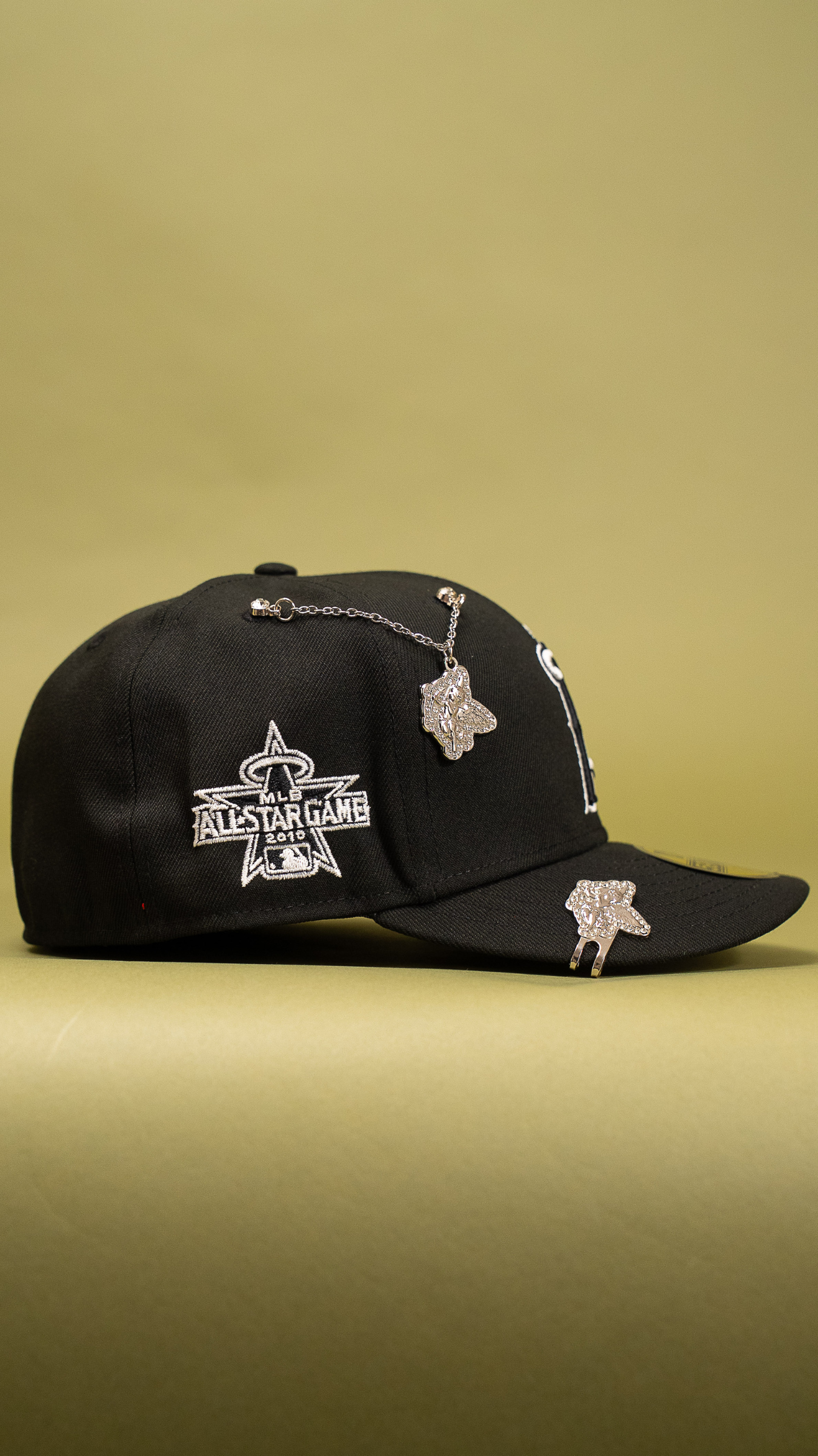 New Era Exclusive 59Fifty Black Anaheim Angels W/ All Star Game Side Patch
