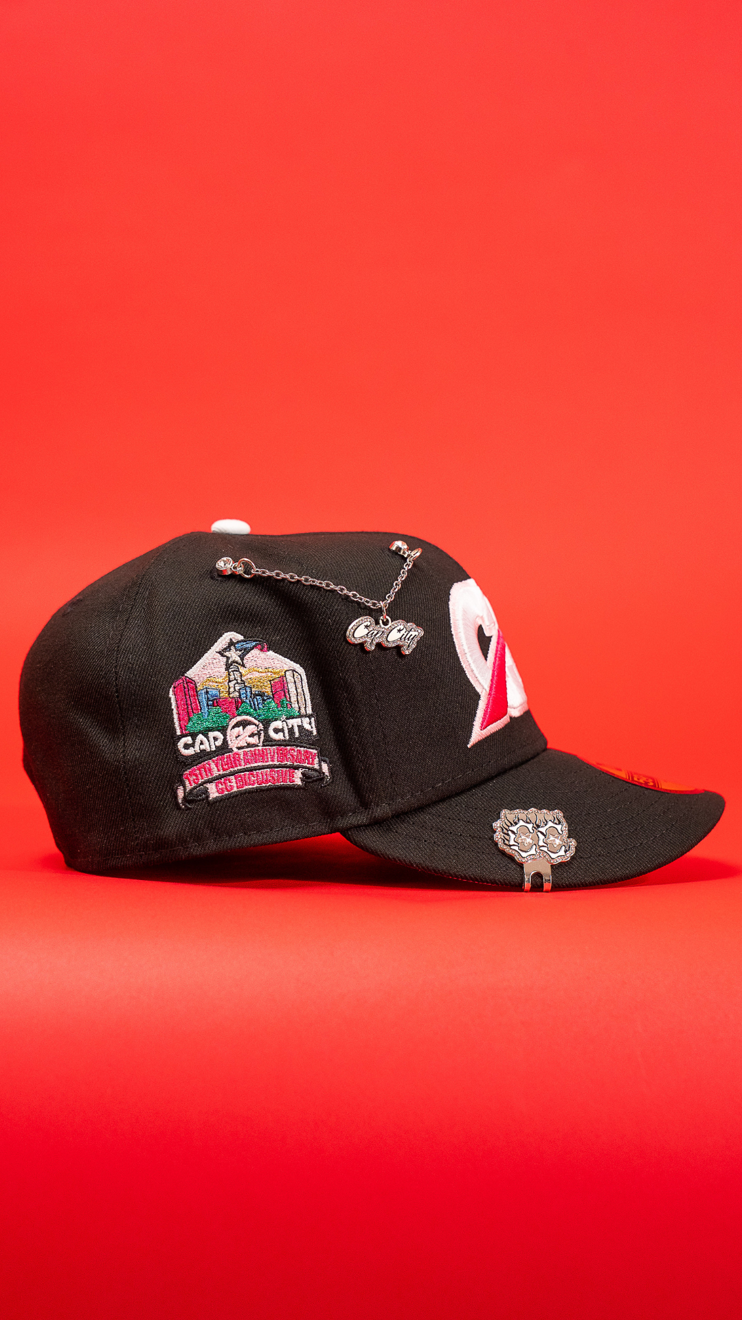 New Era Exclusive 59Fifty Black Cap City W/ 15th Anniversary Side Patch