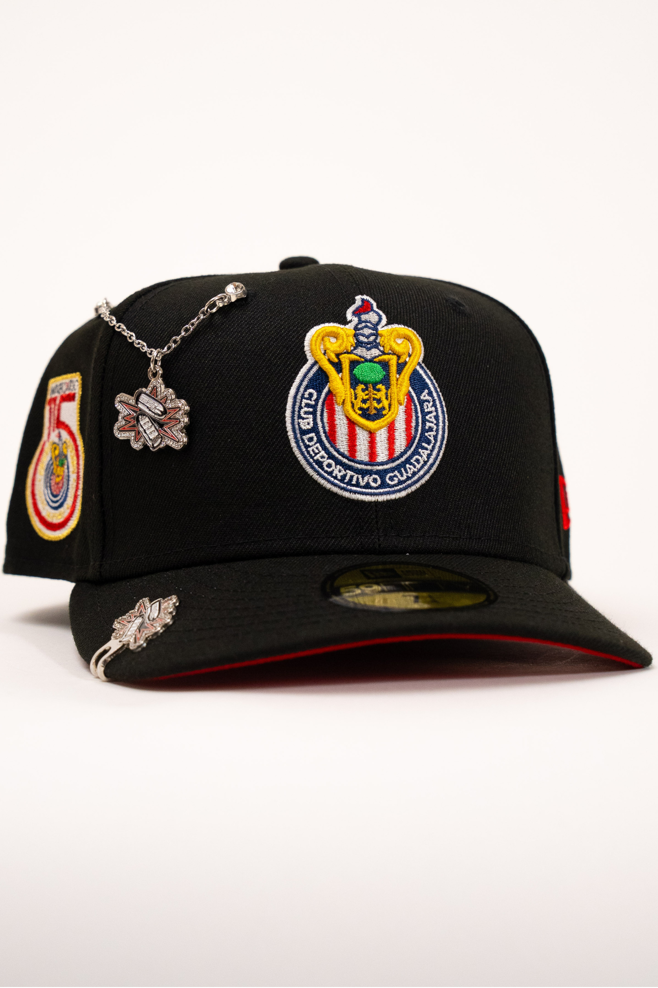 New Era Exclusive 59Fifty Black Chivas De Guadalajara W/ 115th Anniversary Side Patch