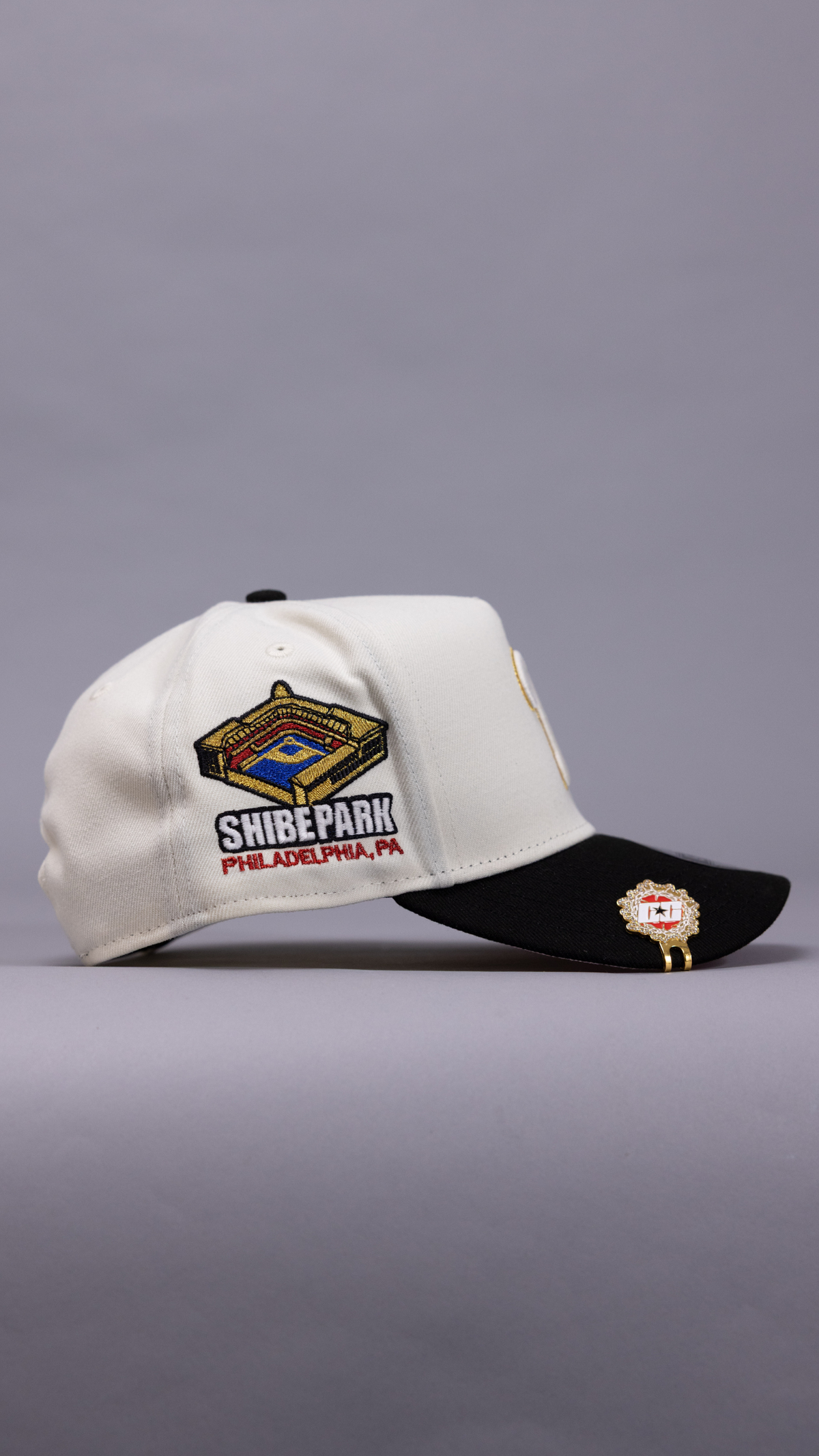 New Era 9Fifty A-Frame Chrome/Black Philadelphia Phillies Snapback W/ Shibe Park Side Patch