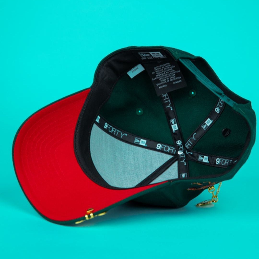 NEW ERA 9FORTY A-FRAME FOREST GREEN MEXICO ADJUSTABLE W/ EL GALLO SIDE PATCH