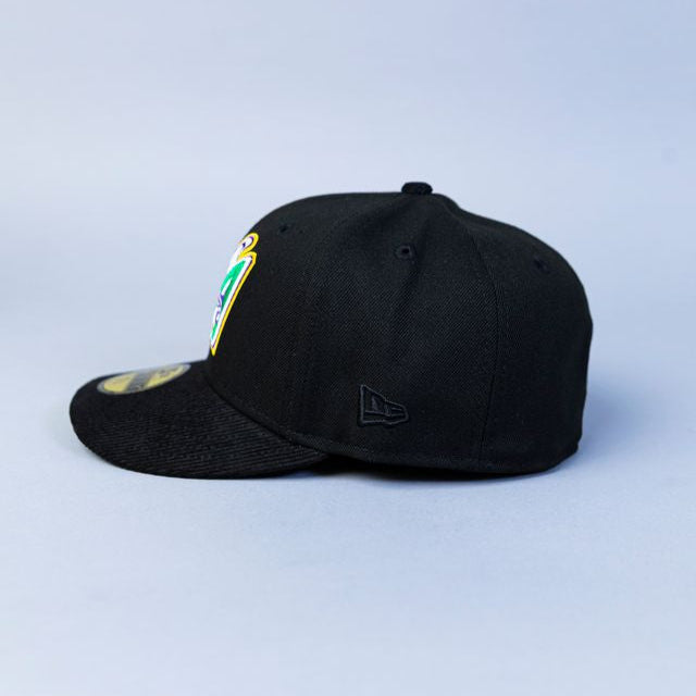 NEW ERA 59FIFTY BLACK ANAHEIM ANGELS W/ 40TH ANNIVERSARY SIDE PATCH