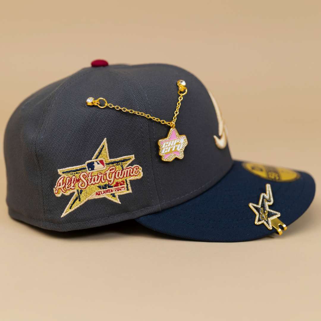 【US限定】NEW ERA 59FIFTY Atlanta Braves ASG Chrome & Navy NEW ERA 59FIFTY GREY/ NAVY ATLANTA BRAVES W/ ALL STAR GAME