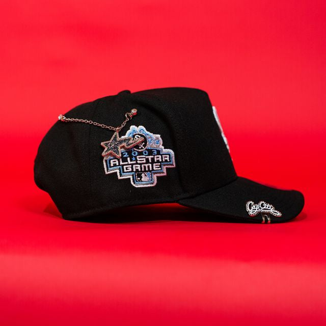 NEW ERA EXCLUSIVE 9FIFTY A-FRAME BLACK CHICAGO WHITE SOX W/ 2003 ALL STAR GAME SIDE PATCH