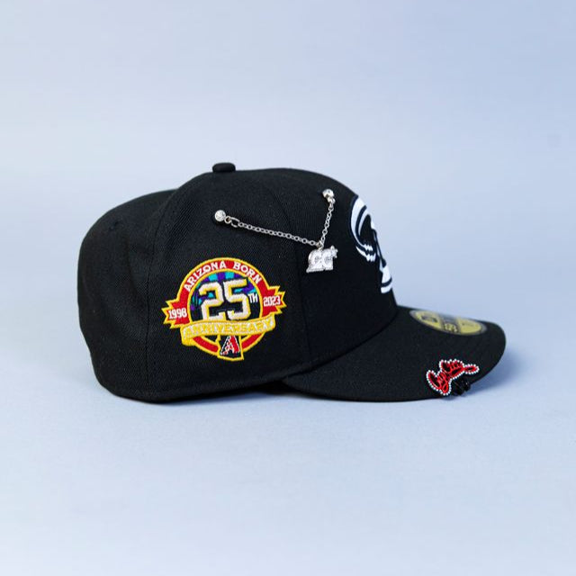 NEW ERA EXCLUSIVE 59FIFTY BLACK ARIZONA DIAMONDBACKS W/ 2001 WORLD SERIES CHAMPIONS SIDE PATCH