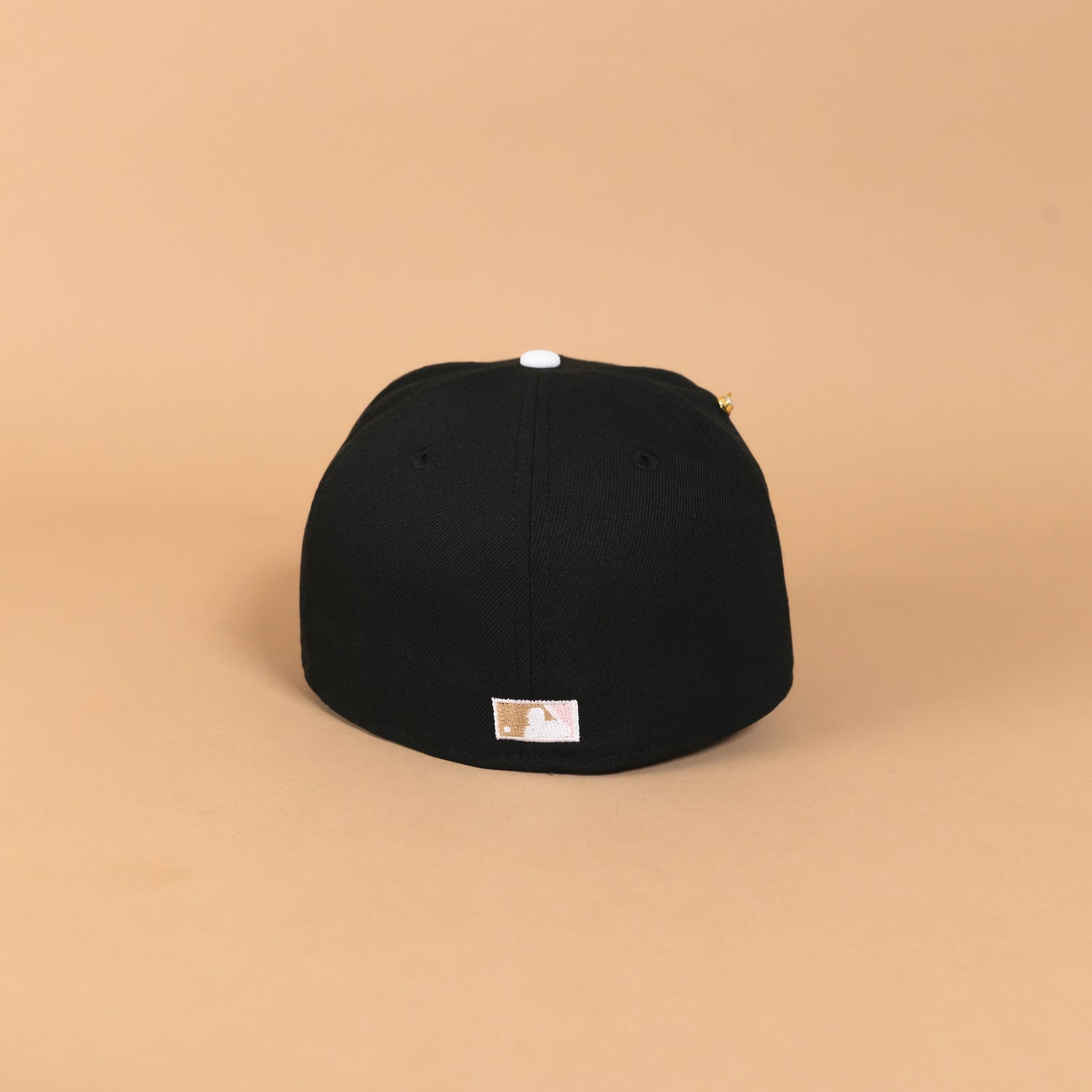 NEW ERA EXCLUSIVE 59FIFTY BLACK/ KHAKI LOS ANGELES DODGERS W/ PINK HEART + 40TH ANNIVERSARY SIDE PATCH
