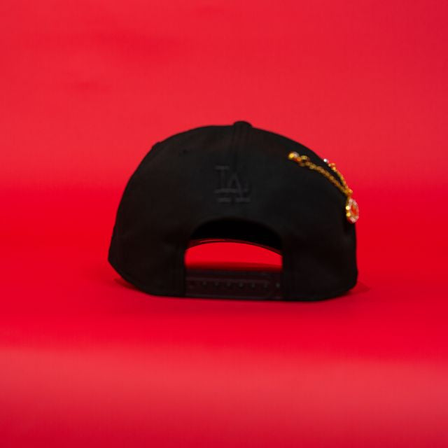 NEW ERA EXCLUSIVE 9FIFTY A-FRAME BLACK LOS ANGELES DODGERS JAPANESE SCRIPT W/ SHOHEI OHTANI 50-50 CLUB SIDE PATCH