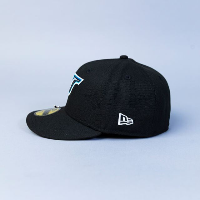 NEW ERA EXCLUSIVE 59FIFTY BLACK TORONTO BLUEJAYS W/ 10TH SEASON SIDE PATCH