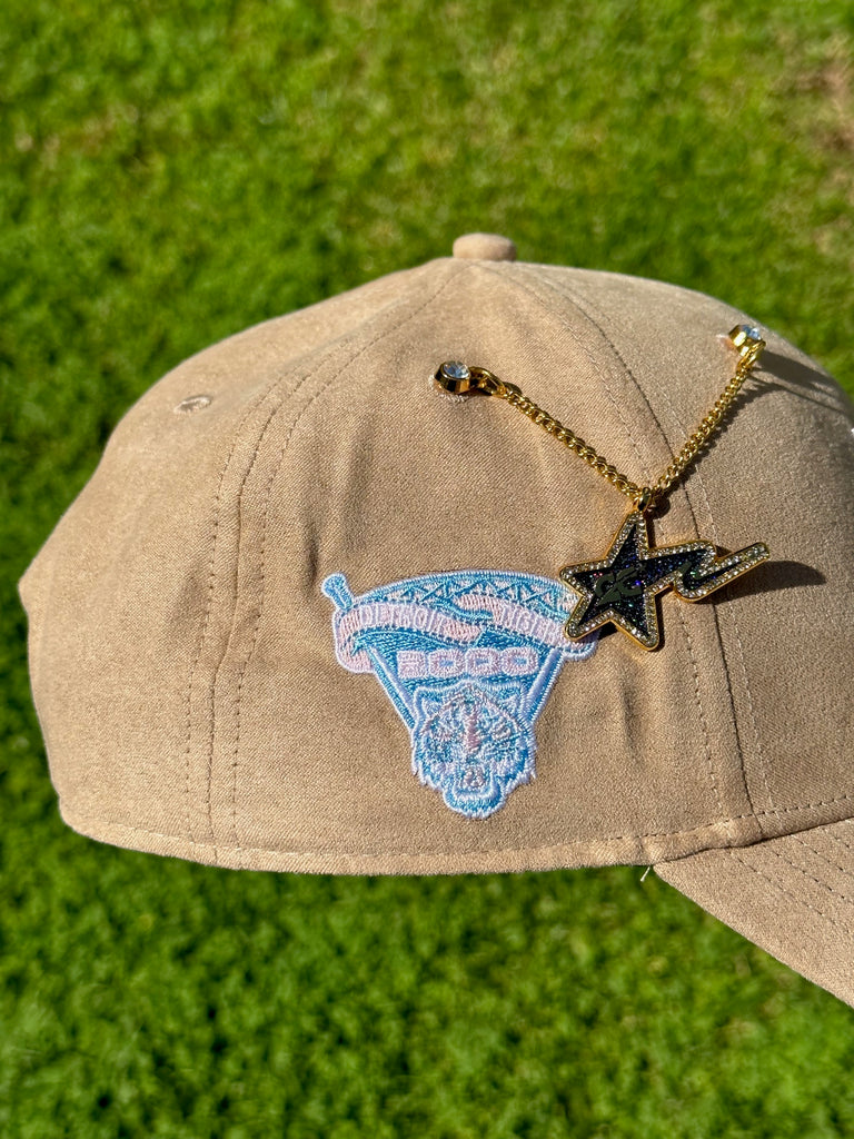 NEW* SUEDE KHAKI DETROIT TIGERS '47 MVP SNAPBACK W/ 1OOTH ANNIVERSARY PATCH (ICY UV) VERY LIMITED *BLIP & CHAIN NOT INCLUDED