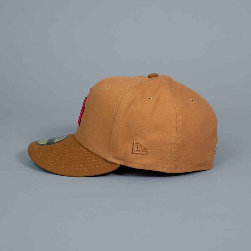 NEW ERA EXCLUSIVE 59FIFTY BRONZE/ TAN LOS ANGELES DODGERS W/ 75TH WORLD SERIES SIDE PATCH