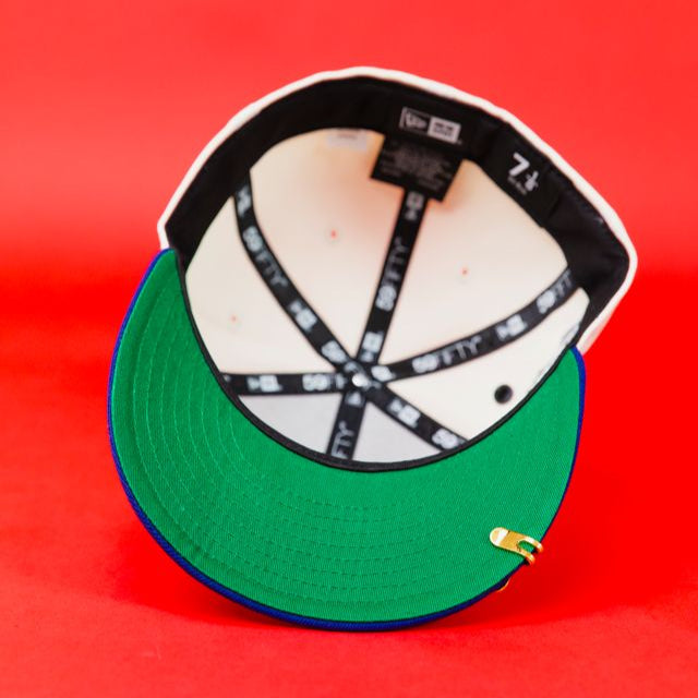NEW ERA EXCLUSIVE 59FIFTY CHROME/ BLUE SAN JUDAS W/ "CAP CITY 15TH ANNIVERSARY" SIDE PATCH
