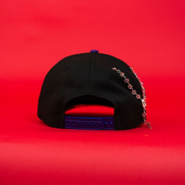 NEW ERA EXCLUSIVE 9FIFTY A-FRAME BLACK/ PURPLE WASHINGTON NATIONALS W/ 2008 INAUGURAL SEASON SIDE PATCH