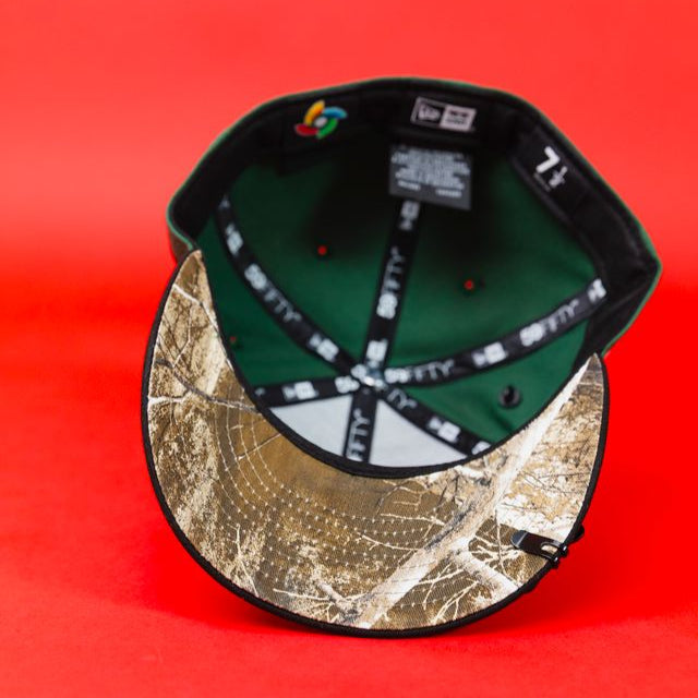 New Era Exclusive 59FIFTY Emerald Green/ Black Mexico Script W/ Mexico