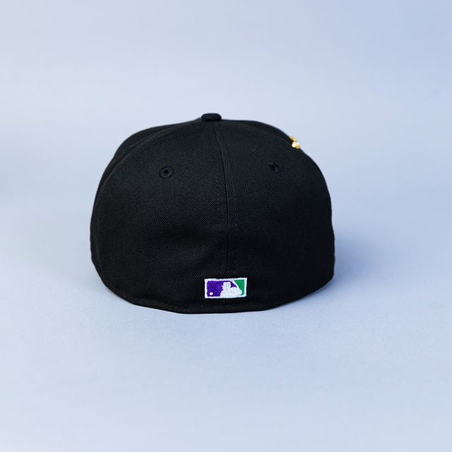 NEW ERA 59FIFTY BLACK ANAHEIM ANGELS W/ 40TH ANNIVERSARY SIDE PATCH