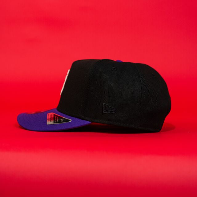 NEW ERA EXCLUSIVE 9FIFTY A-FRAME BLACK/ PURPLE SAN FRANCISCO GIANTS W/ 2007 ALL STAR GAME SIDE PATCH