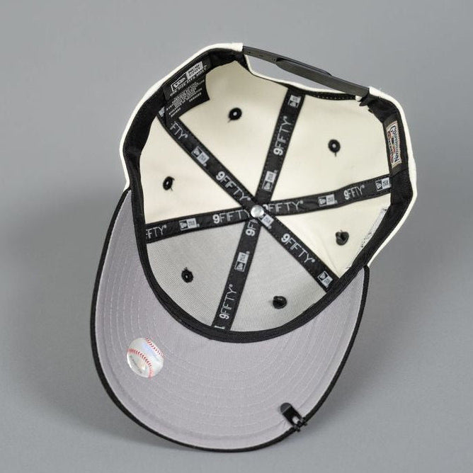 NEW ERA EXCLUSIVE 9FIFTY CHROME/ BLACK UPSIDE DOWN LOS ANGELES DODGERS SNAPBACK W/ 2020 WORLD SERIES SIDE PATCH