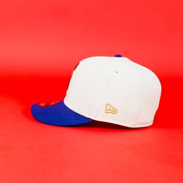 NEW ERA EXCLUSIVE 59FIFTY CHROME/ BLUE SAN JUDAS W/ "CAP CITY 15TH ANNIVERSARY" SIDE PATCH