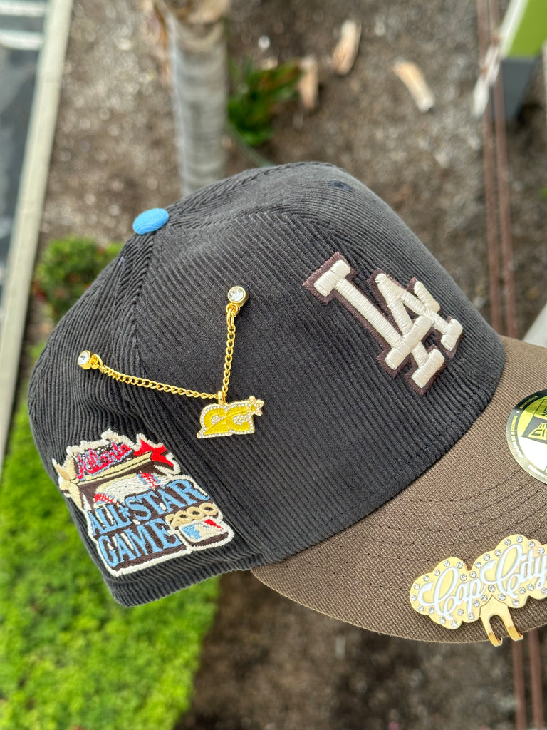 NEW ERA EXCLUSIVE 59FIFTY CORDUROY/WALNUT LOS ANGELES DODGERS W/ 2000 ALL STAR GAME PATCH (ICY UV)