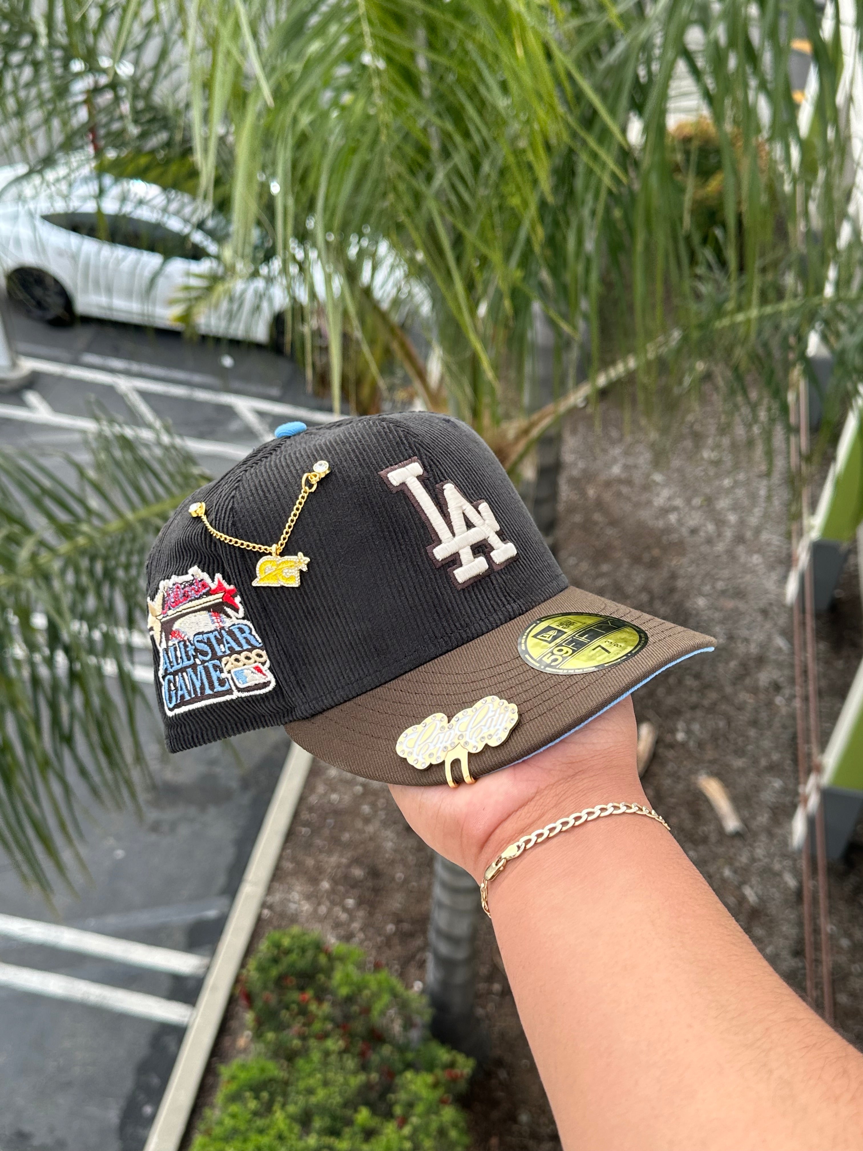 NEW ERA EXCLUSIVE 59FIFTY CORDUROY/WALNUT LOS ANGELES DODGERS W/ 2000 ALL STAR GAME PATCH