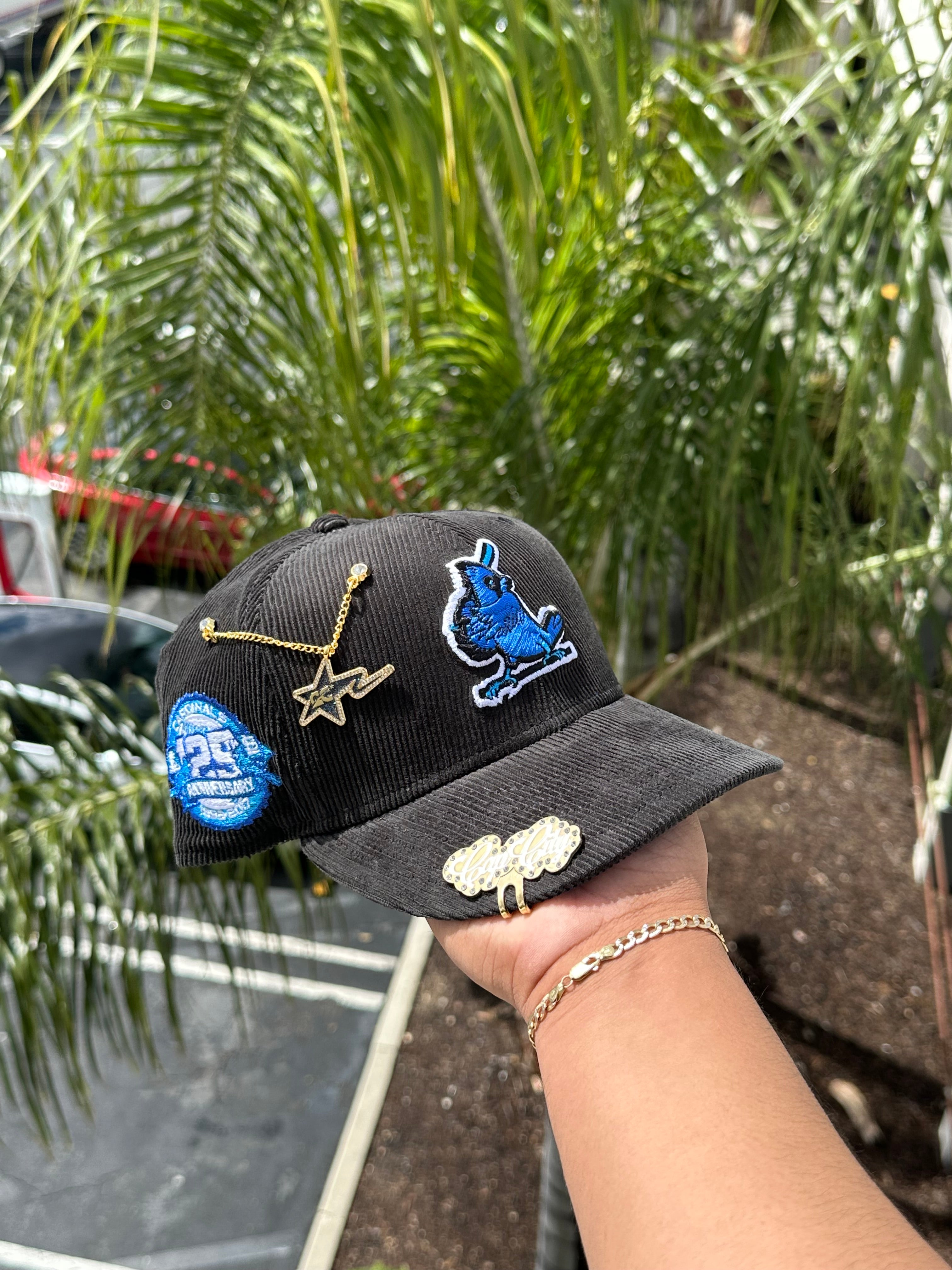 NEW ERA EXCLUSIVE 59FIFTY CORDUROY ST LOUIS CARDINALS W/ 125TH ANNIVERSARY PATCH (BLUE UV) VERY LIMITED *BLIP NOT INCLUDED