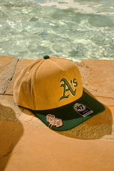 NEW* KHAKI/FOREST GREEN OAKLAND ATHLETICS '47 MVP ADJUSTABLE (GREY UV) VERY LIMITED *BLIP NOT INCLUDED