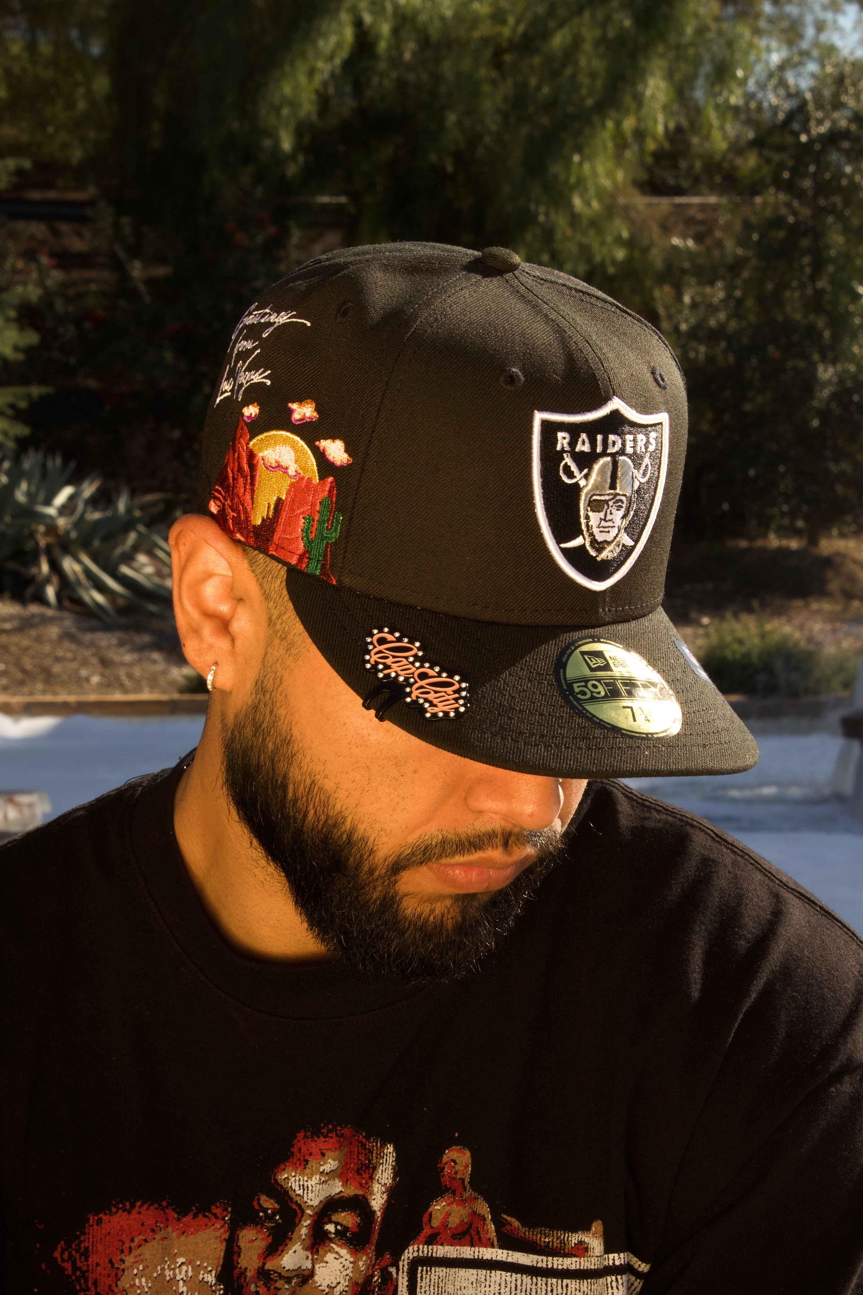 Las Vegas Raiders Local B6 Patches Black 59FIFTY Fitted Hat