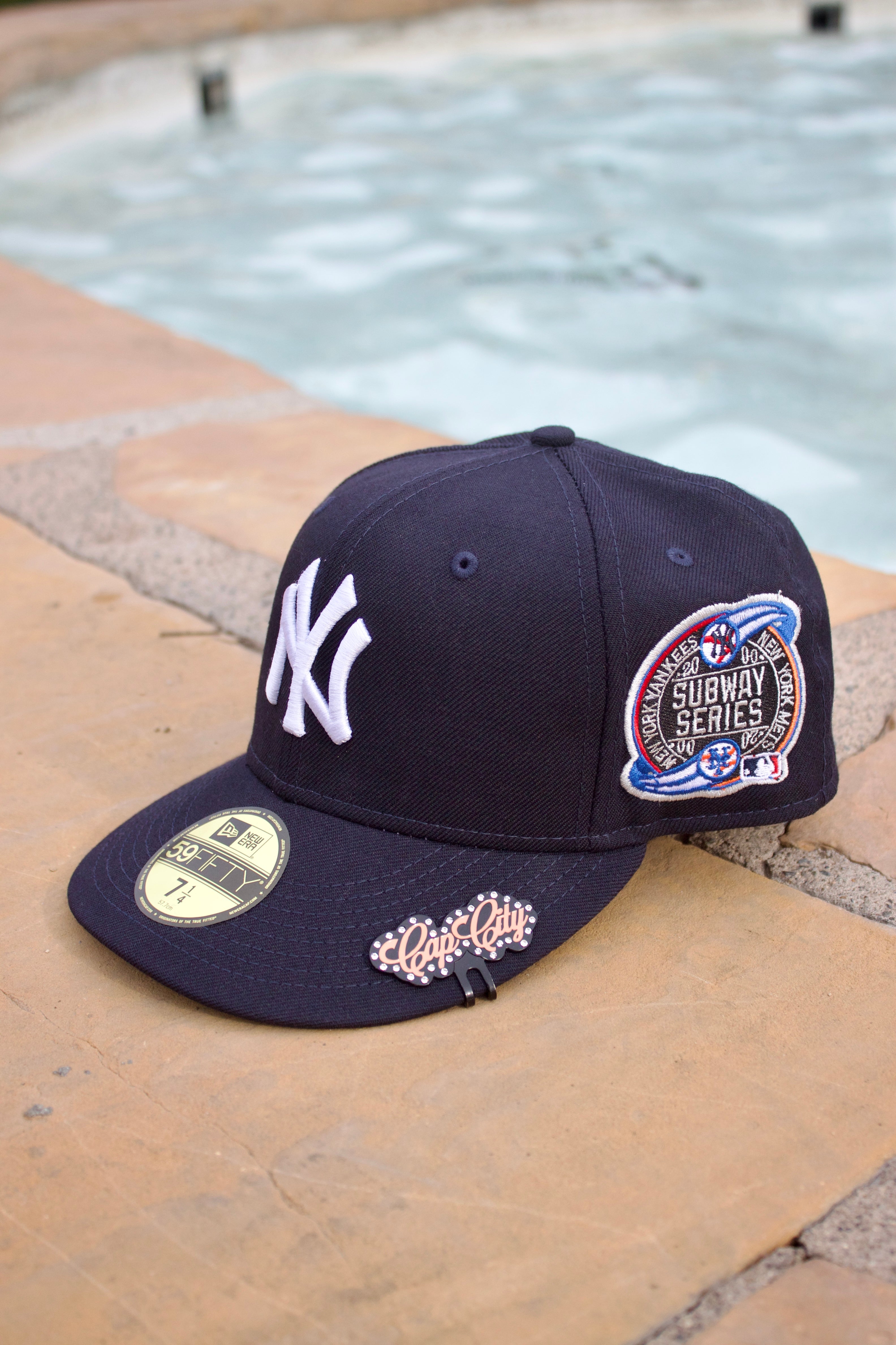 NEW ERA 59FIFTY NAVY NEW YORK YANKEES W/ 2000 SUBWAY SERIES PATCH