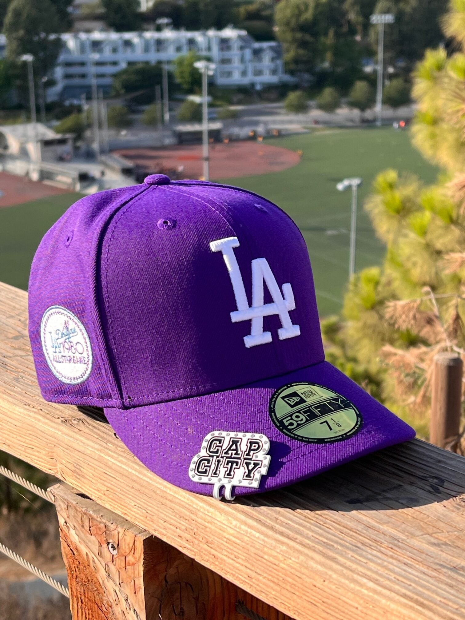 NEW ERA EXCLUSIVE 59FIFTY PURPLE LOS ANGELES DODGERS W/ 1980 ALL STAR GAME PATCH