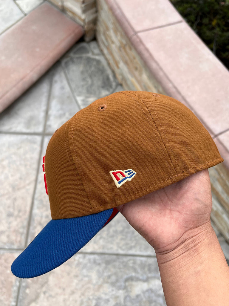 NEW ERA EXCLUSIVE 59FIFTY TWO TONE TAN/BLUE SF GIANTS W ASG 1984 SIDE PATCH (RED UV)